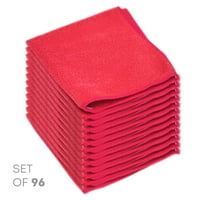 Etienne Alair Super meka krpa za čišćenje od mikrovlakana-Set crvenih krpa za pranje