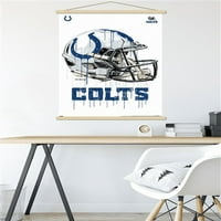 Indianapolis Colts-kap po kap šlem zidni Poster sa magnetnim okvirom, 22.375 34