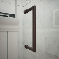 DreamLine Unidoor Plus-u. Unutra smo. H bez okvira šarke Tuš vrata u ulje Rubbed Bronze