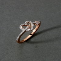 Imperial 1 8CT TDW dijamantsko srce i prsten sa strelicom od 10k ružičastog zlata