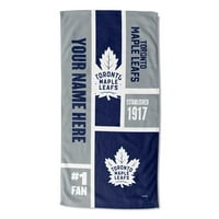 Toronto Maple Leafs NHL Colorblock personalizirani ručnik za plažu, 30 60