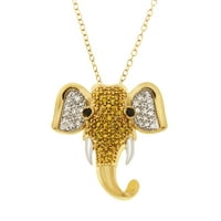 Natalia Drake 18k žuto zlato Platirano Sterling srebro Cttw Dijamantska slonova ogrlica za žene