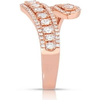 Ženski karat T. W. Diamond 14kt Rose Gold modni prsten