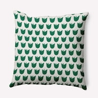 20x20 jednostavno tratinčica jednostavan dizajn tulipana Poli Unutarnji Vanjski jastuk, zelena Količina 1