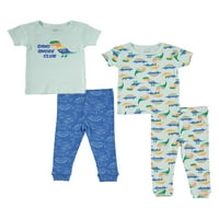 Cutie Pie Dreamers Baby Boy & Little Boy uske pamučne pidžame za spavanje, veličine mjeseci-4t