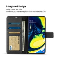 Samsung Galaxy A 3-u-novčanik slučaj u crnoj boji za upotrebu sa Samsung Galaxy A 3-pack