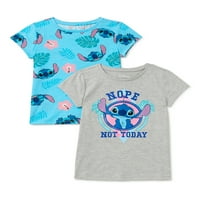 Disney Lilo & Stitch Girls Graphic i sve preko tiskanih majica, 2-pakovanje, veličine 4-16