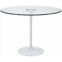 Modway krug okrugli čaša gornja i metalna baza trpezarijski stol u čistim