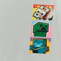 Minecraft majice za kratke rukave i duge rukave za dječake, 2 pakovanja, veličine XS-XXL