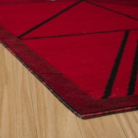 United Weavers Brasserie Macchiato geometrijski crveni tkani tepih ili trkač