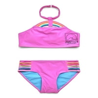 Justice Djevojke Rainbow Remen Halter Bikini Kupaći Kostim, Veličine 5-18