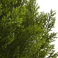 Skoro prirodna veštačka biljka 2 'kedar grm, zelena