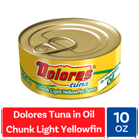 Dolores Tuna, komad svijetlo žute tune u biljnom ulju, Oz Aluminijska limenka