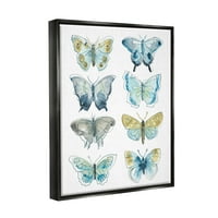 Stupell Raznovrsni Leptiri I Moljci Insekti Životinje I Insekti Slikarstvo Crni Plutač Uokviren Art Print