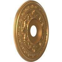 Ekena Millwork 19 od 1 2 ID 1 P Baltimore Termoformirani PVC stropni medaljon , svijetli kaput zlato