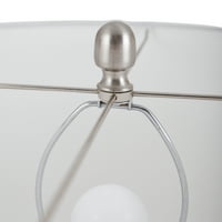 Stona lampa sa dvostrukim prstenom od brušenog čelika u stilu sa akrilnim akcentima - metalna završna obrada