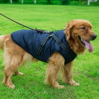 Zip up WINDFROFROFOOFROFROFOOFROFOOPT pseće jakne -Harness prsten izgrađen u reflektirajućoj debeli jakni