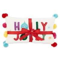 Holiday Time Holly Jolly lumbal Božić dekorativni jastuci, 9x, računati po pakovanju