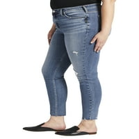 Silver Jeans Co. Ženske Plus Size najtraženije uske farmerke srednjeg rasta veličine struka 12-24