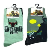 Ratovi zvijezda knjiga Boba Fett, muške čarape za posadu, 3 pakovanja, veličina 6,5-12
