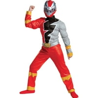 Maskirajte Red Power Rangers Dino Fury Muscle Halloween fensi-Dress kostim za dijete, male dječake