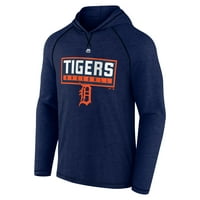 Muški fanatici brendirani Navy Detroit Tigers niz liniju Raglan pulover Hoodie