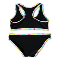 Komplet Kupaćih Kostima Racer Back Bikini Za Djevojčice, 2 Komada, Veličine 4-16