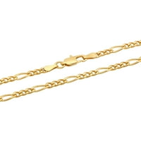 Muška zlatna boja od nerđajućeg čelika Figaro Link 24 lančana ogrlica