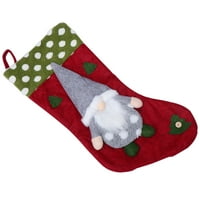 Santa Claus Viseće čarape za spuštanje Berber Fleece Božićna čarapa Viseći pad za kućnu trgovinu za zabavu