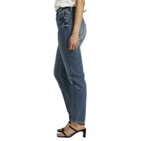 Silver Jeans Co. Ženske visoke sužene noge mama Jean, veličine struka 24-36
