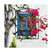 Zaštitni znak Likovna umjetnost 'Made in Spain Bijela fasada i Plavi prozor' umjetnost od platna Philippe