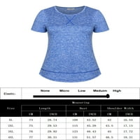 Chama ženske Plus Size kratke rukave za vježbanje na vrhovima sportskih sportskih košulja za trčanje joge