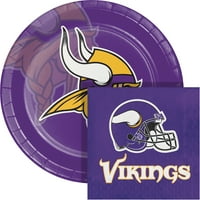 Minnesota Vikings 9 papirni tanjir i 6.5 komplet za salvete