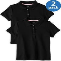 Wonder Nation Male Djevojke Školska Uniforma Kratki Rukav Interlock Polo Majica, Value Bundle