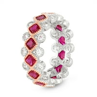 Sterling silver cr ruby band