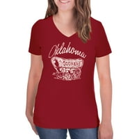 Oklahoma Sooners ženska V-izrez tunika pamučna majica