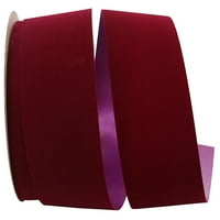 Papirni baršun Božić bordo crvena poliesterska traka, 25yd 4in, 1 pakovanje