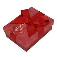 Božić Luksuzna Kutija Za Poklon Kartice, Crvene Pahulje, Grof