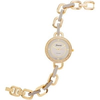 Ženski Rhinestone naglasak u boji narukvica modni sat, sivo zlato