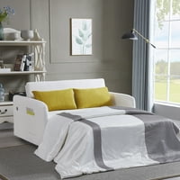 Aukfa 55.5 kauč na razvlačenje sa krevetom za spavanje na izvlačenje - Futon Loveseat kauč-krema Bijela
