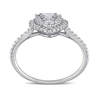 Miabella Carat T. W. Diamond 10kt prsten za klaster suze od bijelog zlata