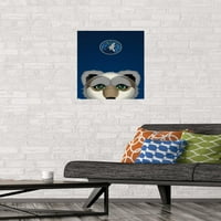 Minnesota Timberwolves-S. Preston Mascot Crunch Zidni Poster, 14.725 22.375