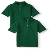 Wonder Nation Boys Školska Uniforma Kratki Rukavi Pique Polo Majice, Value Bundle, Veličine 4 - & Husky