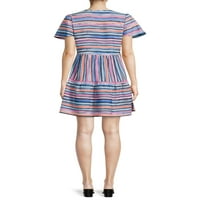 Time i Tru Mini haljina sa štampanim kratkim rukavima za žene