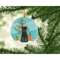 Carolines blaga bb4235co sretan božićni drvce engleski lisica keramički ukras, u, višebojni