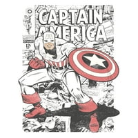 Kapetan Amerika Muška Strip portret grafička majica, veličine s-3XL
