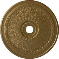 1 8 od 5 8 ID 1 p plafonski medaljon od hrastovog lista, ručno oslikano bledo zlato