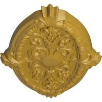 Ekena Millwork 3 8W 1 4 H 3 4 P Marcella Plafonski Medaljon , Ručno Oslikano Iridescentno Zlato