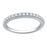 Carat T. W. okrugli dijamant 10kt vjenčani prsten od bijelog zlata, I-J I2-I3
