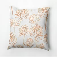 Jednostavno Daisy Blossom Bouquet Vanjski Jastuk, Narandžasto Bijela